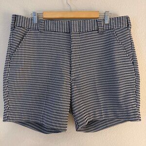 Vintage 70s Matt Andrews Black White Herringbone Printed Short Shorts 38